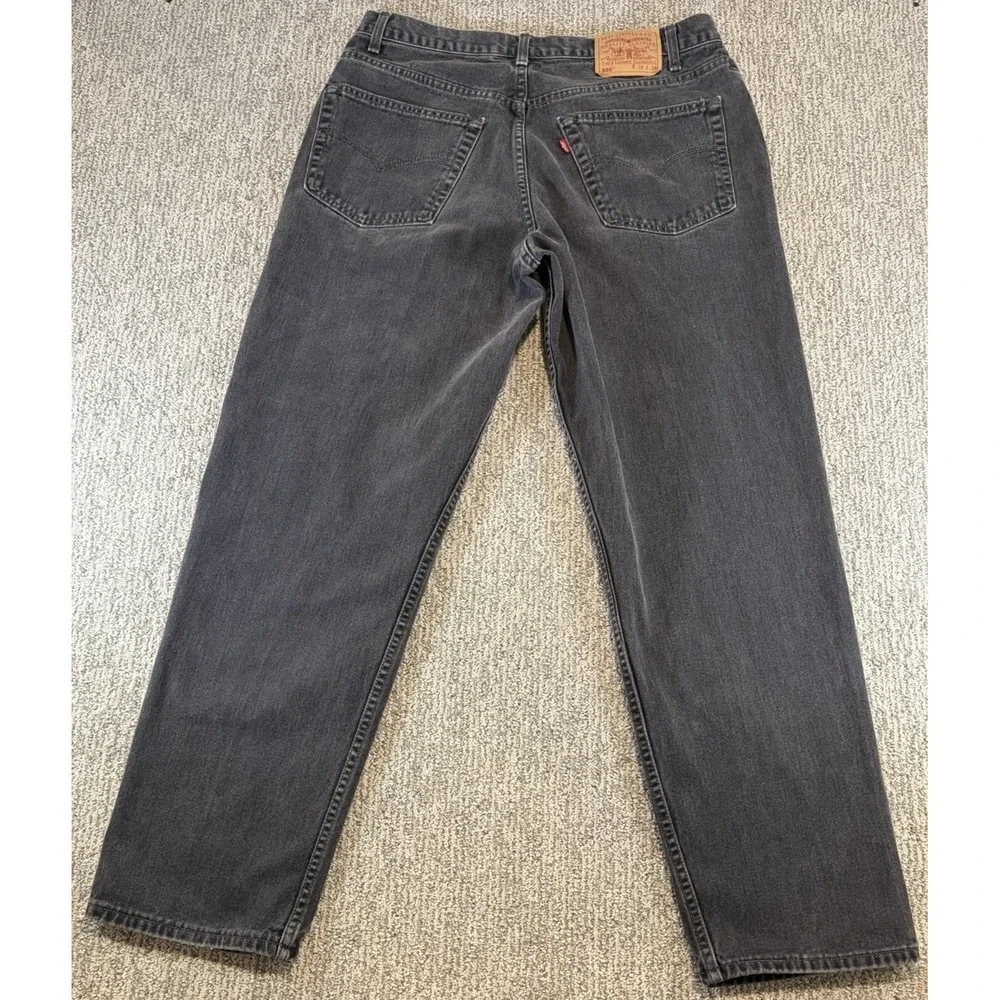 Vintage Levis 550 Jeans Mens 38x34** Black Denim Relaxed Fit Tapered Faded Y2K‎